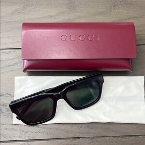 Gucci Black and Burgundy Sunglasses